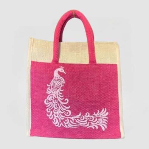 jute box type lunch bag