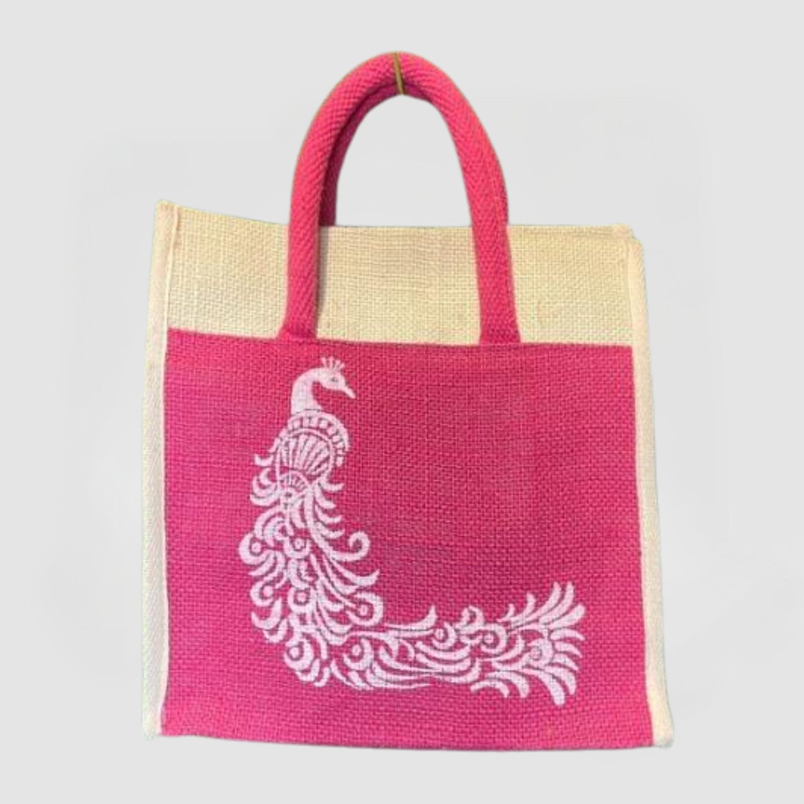 jute box type lunch bag