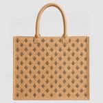 printed jute shopping bag