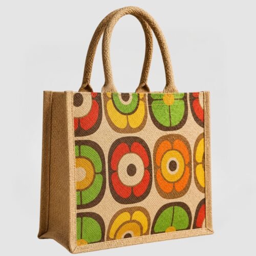 jute multicolor printing bag